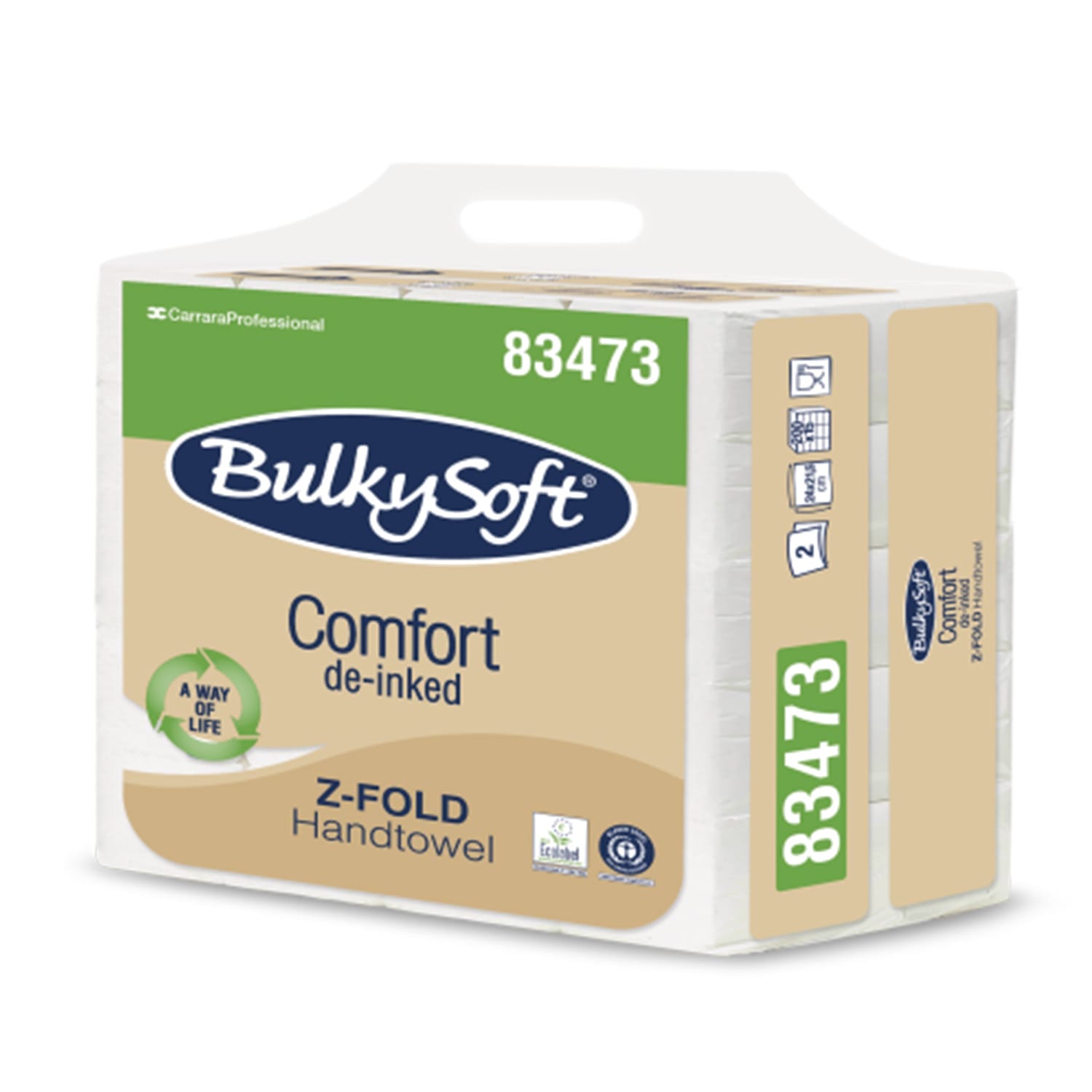 Asciugamani piegati a Z BulkySoft Comfort 2 veli per dispenser professionali