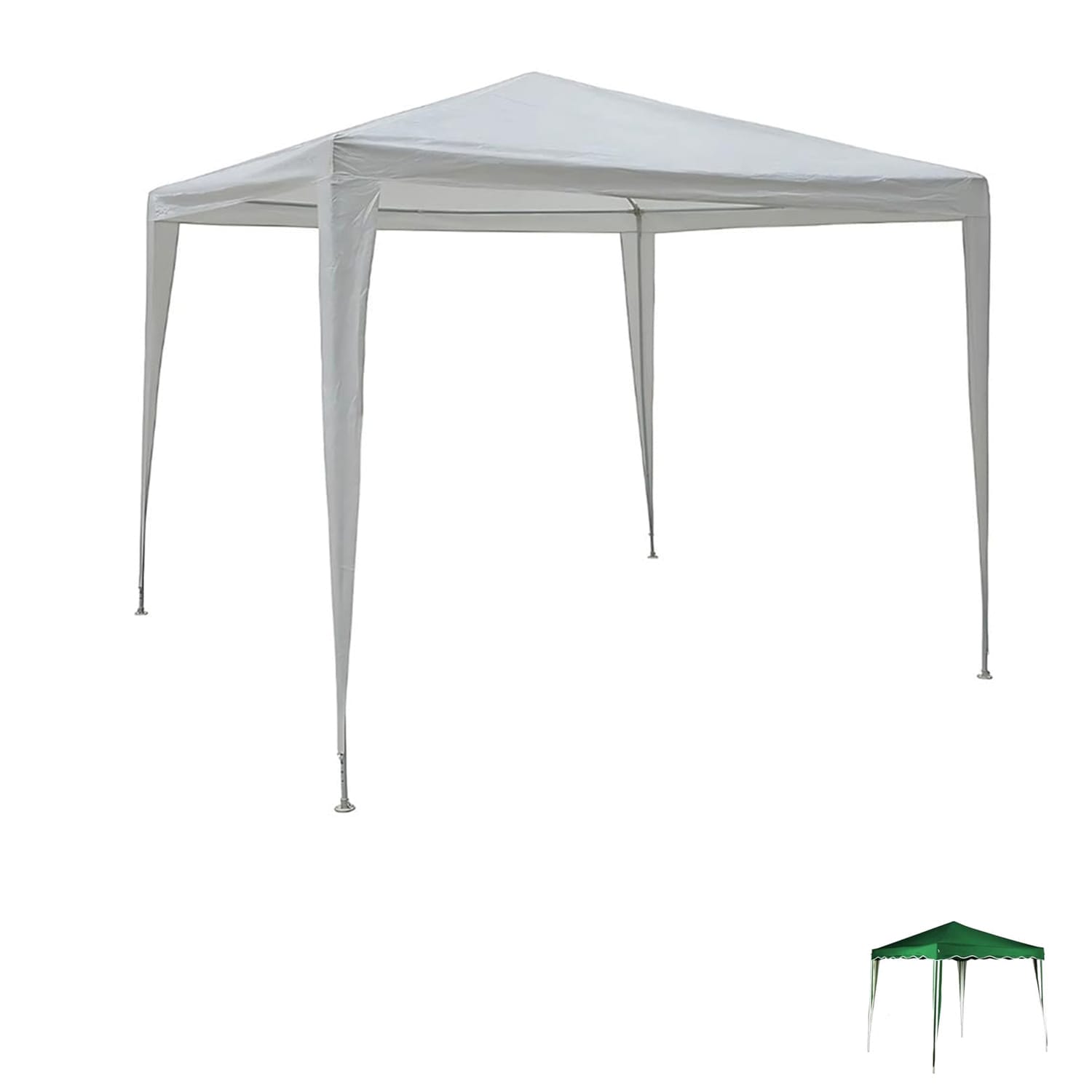 Gazebo 3x3 impermeabile bianco con struttura in metallo, copertura UV per giardino, eventi e piscina all'aperto