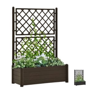 Fioriera Rettangolare con spalliera 100x43x142 cm