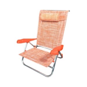 Sedia Pieghevole da Spiaggia di Arancione 55x46x80 cm