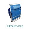 design pieghevole blu Sedia pieghevole da spiaggia blu chiusa in alluminio compatta e salvaspazio