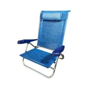 Sedia Pieghevole da Spiaggia Blu 55x46x80 cm