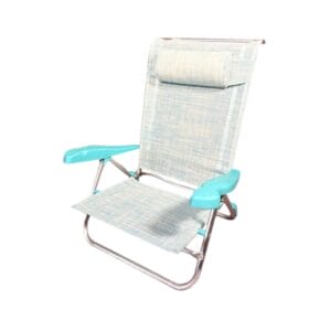 Sedia Pieghevole da Spiaggia turchese 55x46x80 cm