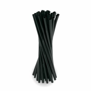 Cannucce di plastica riutilizzabili Nere 21 cm