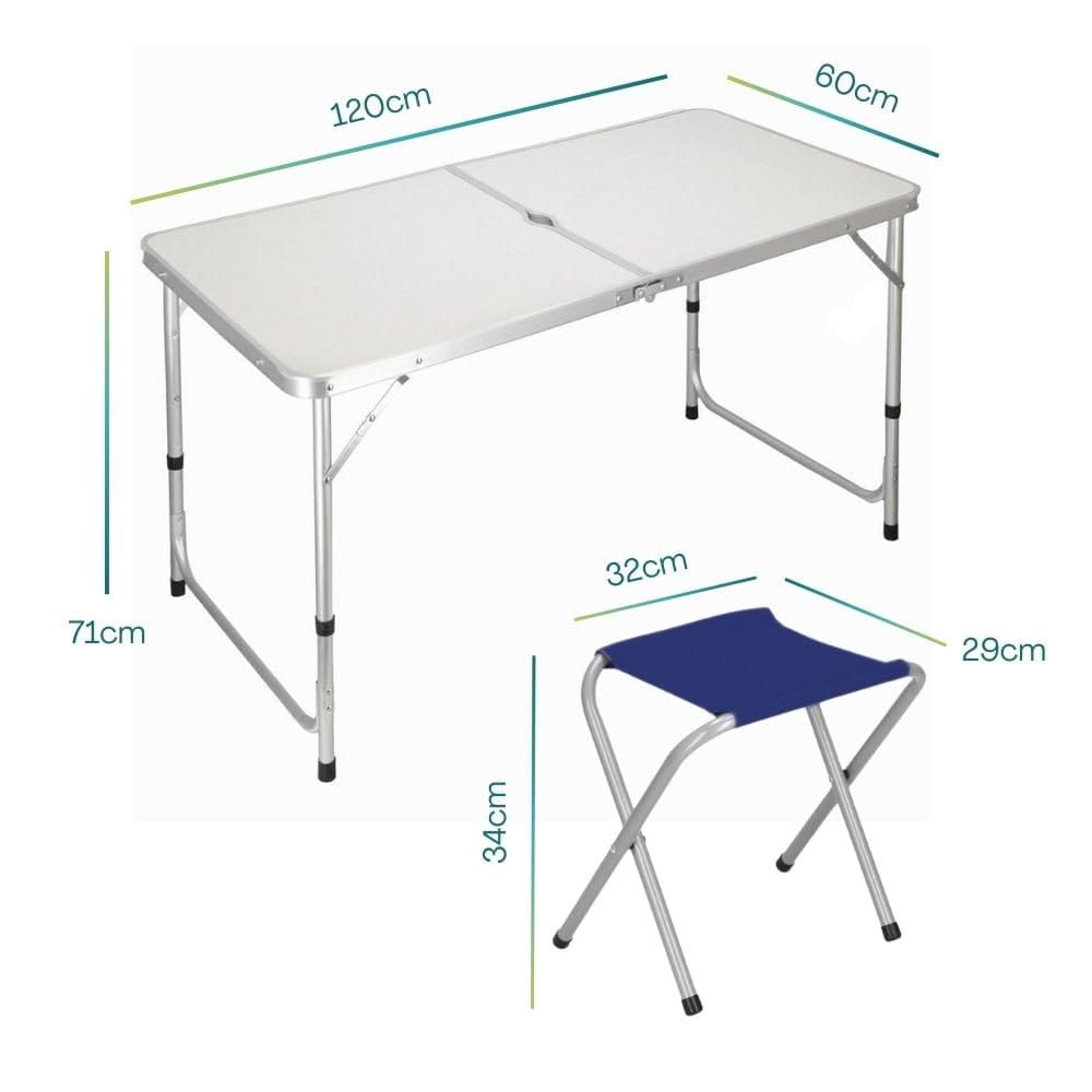 misura set tavolo e sgabelli