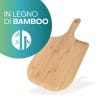Pala per pizza in legno di bambù naturale, accessorio ideale per infornare e servire pizze fatte in casa