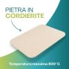 Pietra refrattaria in cordierite per pizza rettangolare, resistente fino a 800°C per cottura uniforme