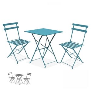 Set Bistrot con tavolo quadrato e 2 Sedie