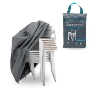 Telo copri sedie giardino grigio da 68x68x120 cm