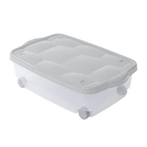 Contenitore in plastica con ruote e Coperchio da 60x40x18,5 cm