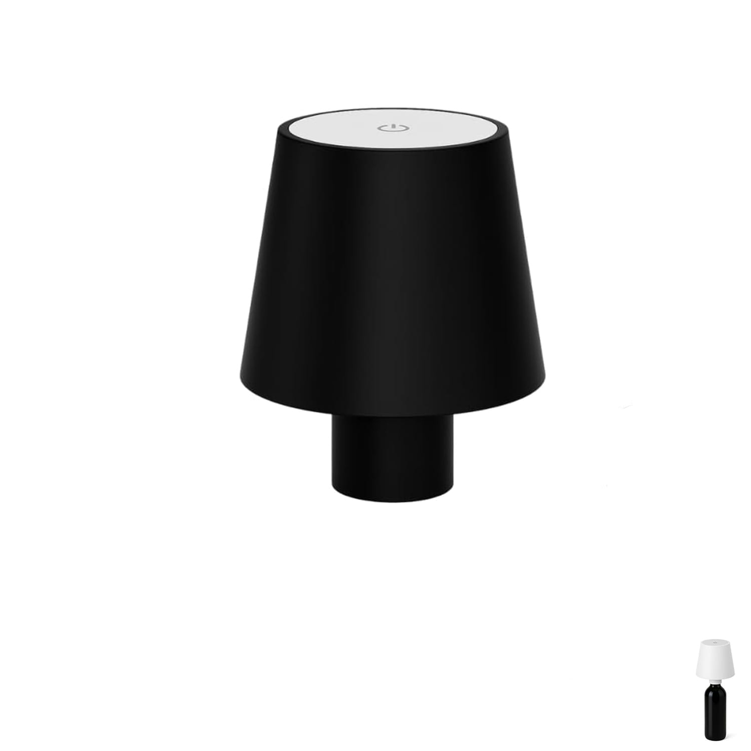 Lampada da tavolo nera per bottiglia LED senza fili dimmerabile