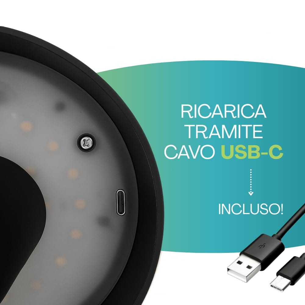 Lampada Per Bottiglia Ricaricabile LED - Controlo Touch, 3 Modalità Luce, Impermeabile IP54, Con 2 Teste - Foto 11