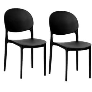 Sedia con schienale ovale di colore Nero