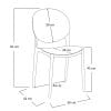 Dimensioni sedia beige ergonomica 44x42x81 cm con schienale ovale