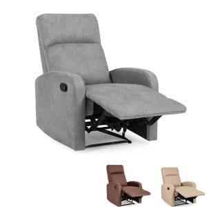 Poltrona manuale con poggiapiedi in tessuto – Poltrona Sogno
