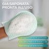 Manopola saponata con schiuma attiva, pronta all’uso, pH neutro e test dermatologico