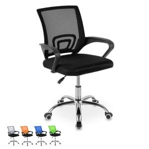 Sedia da Ufficio Ergonomica in Rete Traspirante con Supporto Lombare