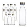 bottiglie vetro 1 litro Set 12 bottiglie vetro 1 litro con tappo a vite, chiusura ermetica, bottiglia acqua e succo