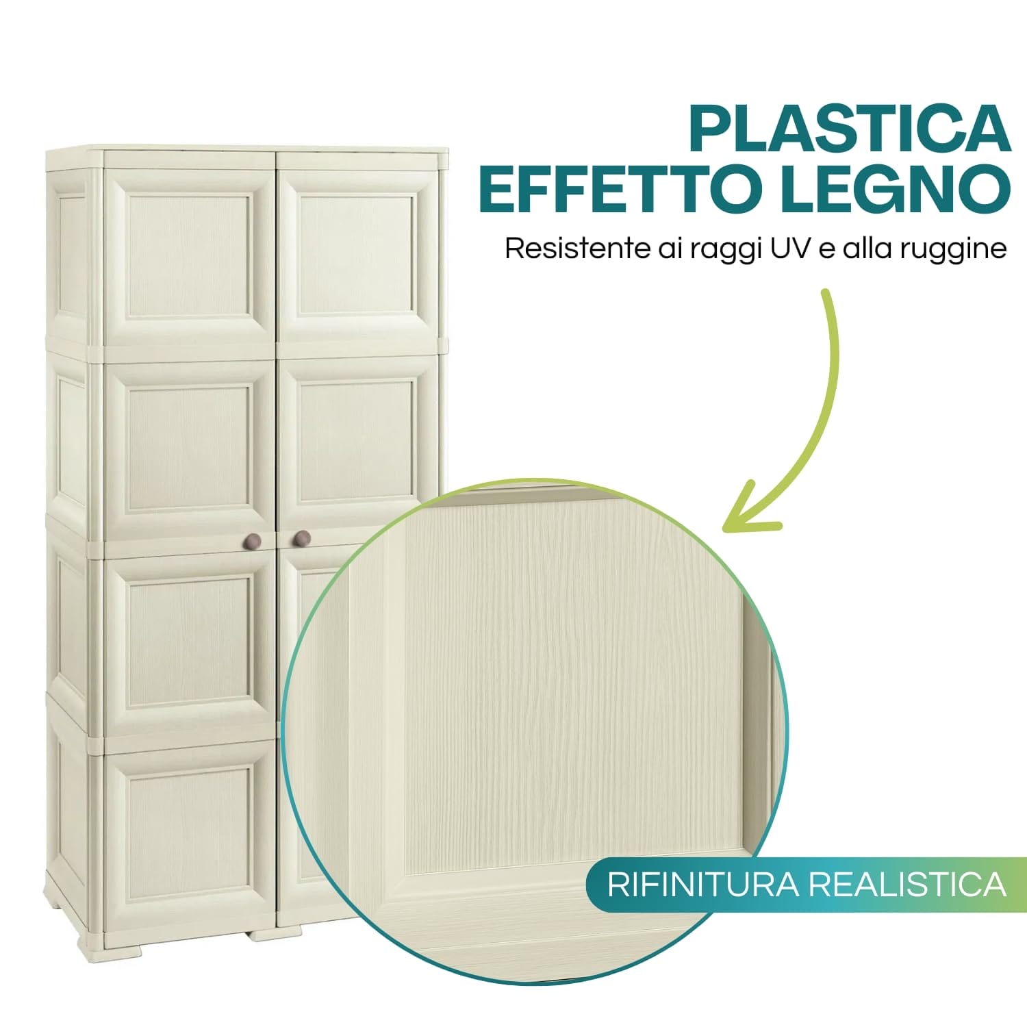 box portascope in plastica effetto legno
