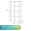 Mobile portascope plastica effetto legno 2 ante 79x43x164 cm portata 30 kg