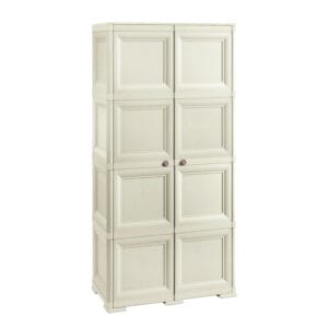 Mobile portascope in plastica effetto legno a 2 ante