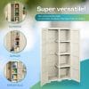 armadio portascope con 4 scomparti per oggetti ideale per garage, giardino e ripostiglio