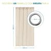 tenda beige pannello 140x280 cm con occhielli in metallo da 4 cm