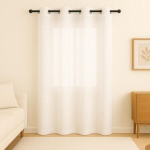 Tenda semi coprente con occhielli in metallo