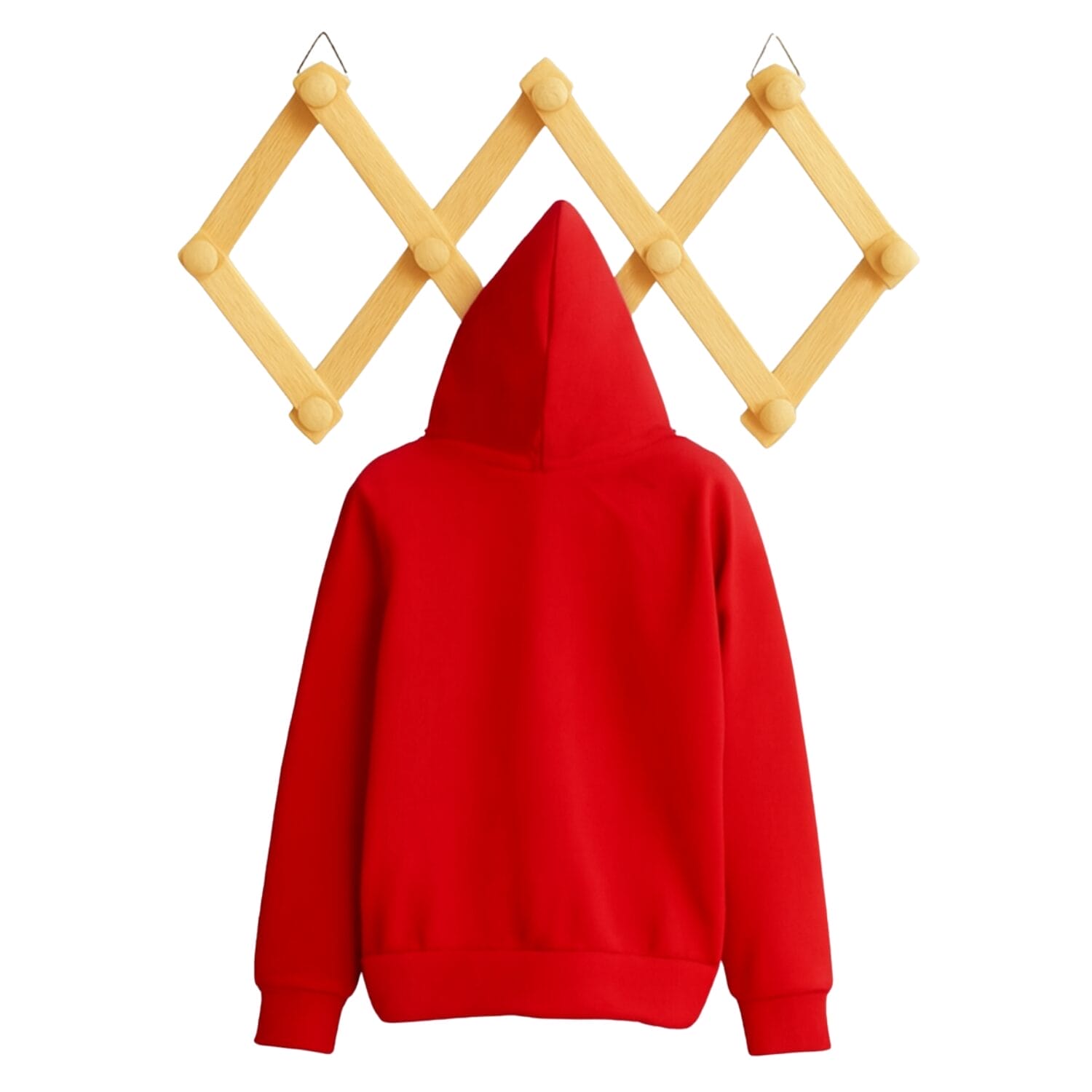 appendiabiti-in-legno-chiaro Appendiabiti da parete in legno chiaro con 10 ganci retrattili