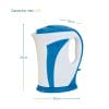 bollitore-elettrico-misure-blu Bollitore elettrico blu capacità 1.7L con misure 25x22x13 cm