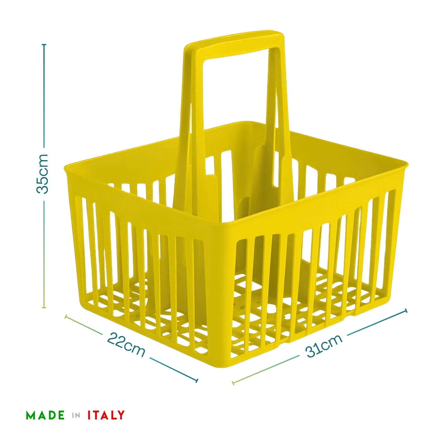 Portabottiglie con manico 22x31x35 cm Made in Italy