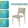 Sedia Paris in polipropilene avorio GRANDSOLEIL resistente a pioggia e sole Paluplus