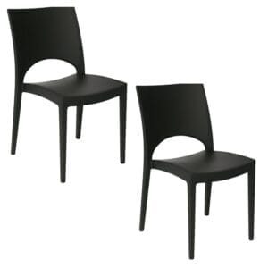 Sedie Paris in polipropilene Antracite – GRANDSOLEIL