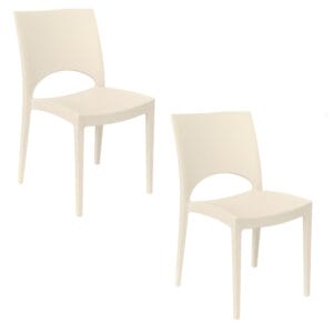 Sedie Paris in polipropilene Avorio – GRANDSOLEIL