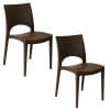 principale-2-pezzi-moka Set 2 sedie Paris in polipropilene moka GRANDSOLEIL design moderno per interni ed esterni Paluplus