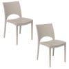principale-2 pezzi-tortora Set 2 sedie Paris in polipropilene avorio GRANDSOLEIL design moderno per interni ed esterni