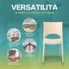 versatilita-sedia-paris-avorio Sedia moderna in plastica avorio adatta a cucina, giardino e sala conferenze