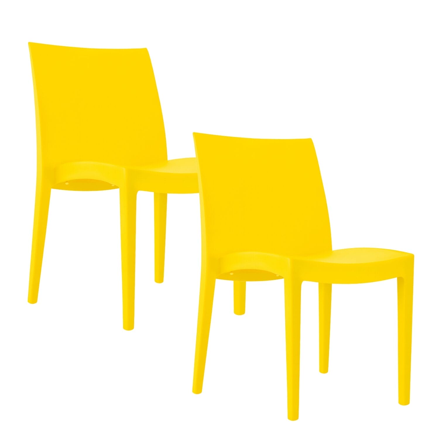 sedia-venice-gialla Coppia di sedie Grandsoleil Venice gialle in plastica resistente dal design moderno