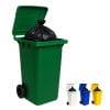 pattumiera 120l verde bidone raccolta differenziata 120 litri con ruote coperchio verde in plastica resistente per rifiuti organici uso esterno
