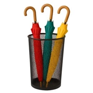 Portaombrelli a rete in metallo Nero