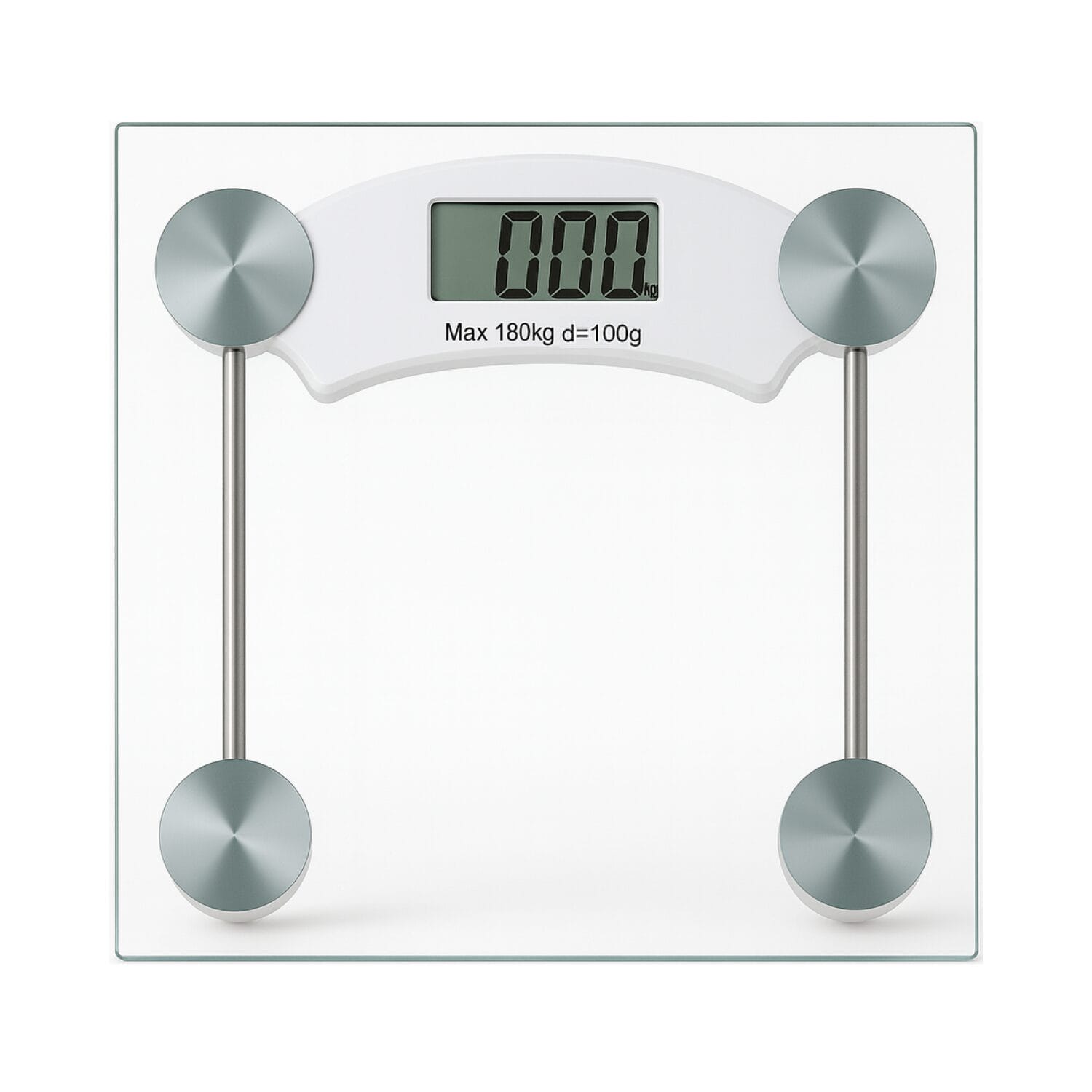 Bilancia digitale pesapersone in vetro temperato con display LCD 180 kg