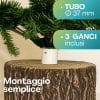 Version 1.0.0 Supporto per albero di Natale Paluplus con tubo da 37 mm e 3 ganci inclusi, montaggio semplice e rapido.