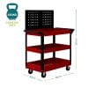 portattrezzi-misure (1) Carrello portautensili con pannello forato 81x35x110 cm portata 150 kg