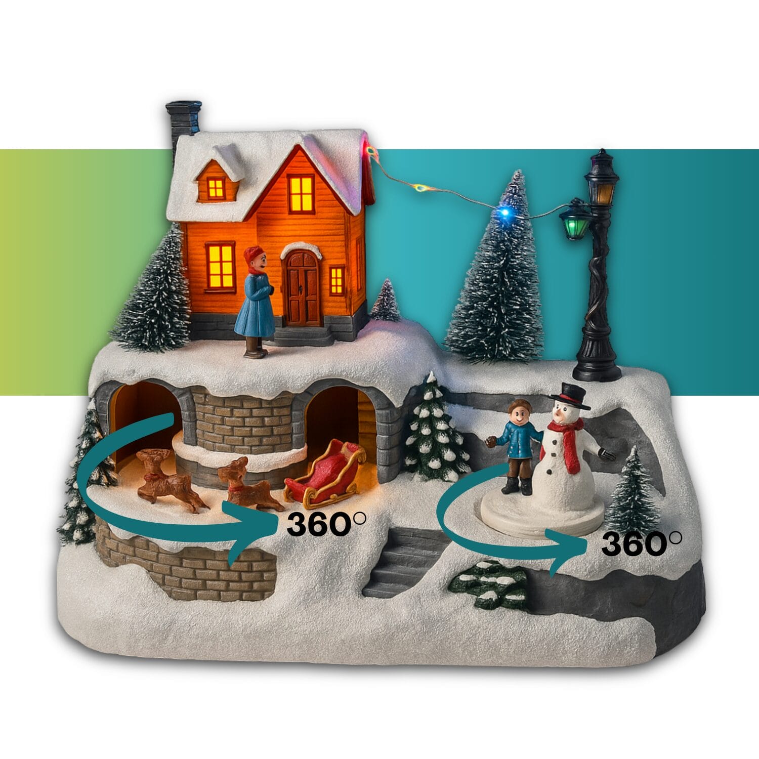 villaggi natale giostrine (1) Villaggio natalizio Paluplus con luci e movimento