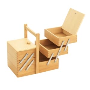 Cestino porta cucito in legno 34x23x29 cm