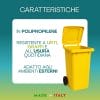Pattumiera in polipropilene resistente Made in Italy per raccolta rifiuti 120L