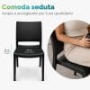 Sedia Nizza antracite con seduta ampia e confortevole in polipropilene