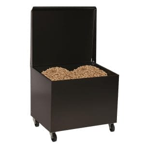 Baule per legna e pellet con ruote 50x40x55 cm