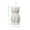 Evaporatore per termosifone a forma di gatto in ceramica bianca con misure 17x9 cm