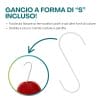Gancio a S per evaporatore in ceramica a forma di peperoncino da appendere ai termosifoni